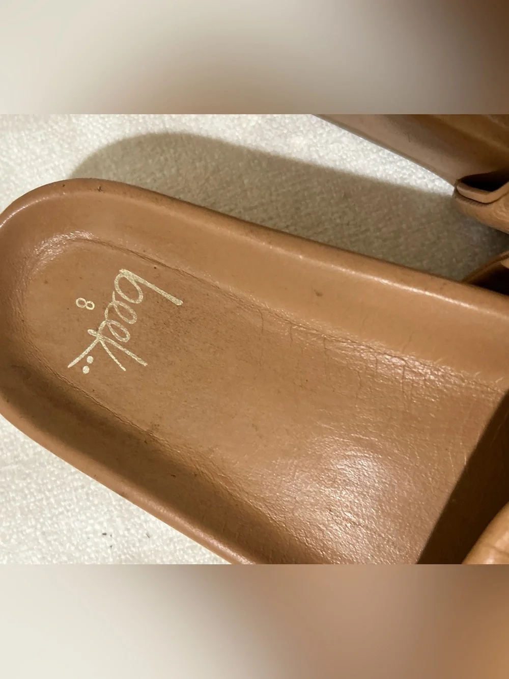 Beek Pelican Leather Platform Sandal SIZE:8